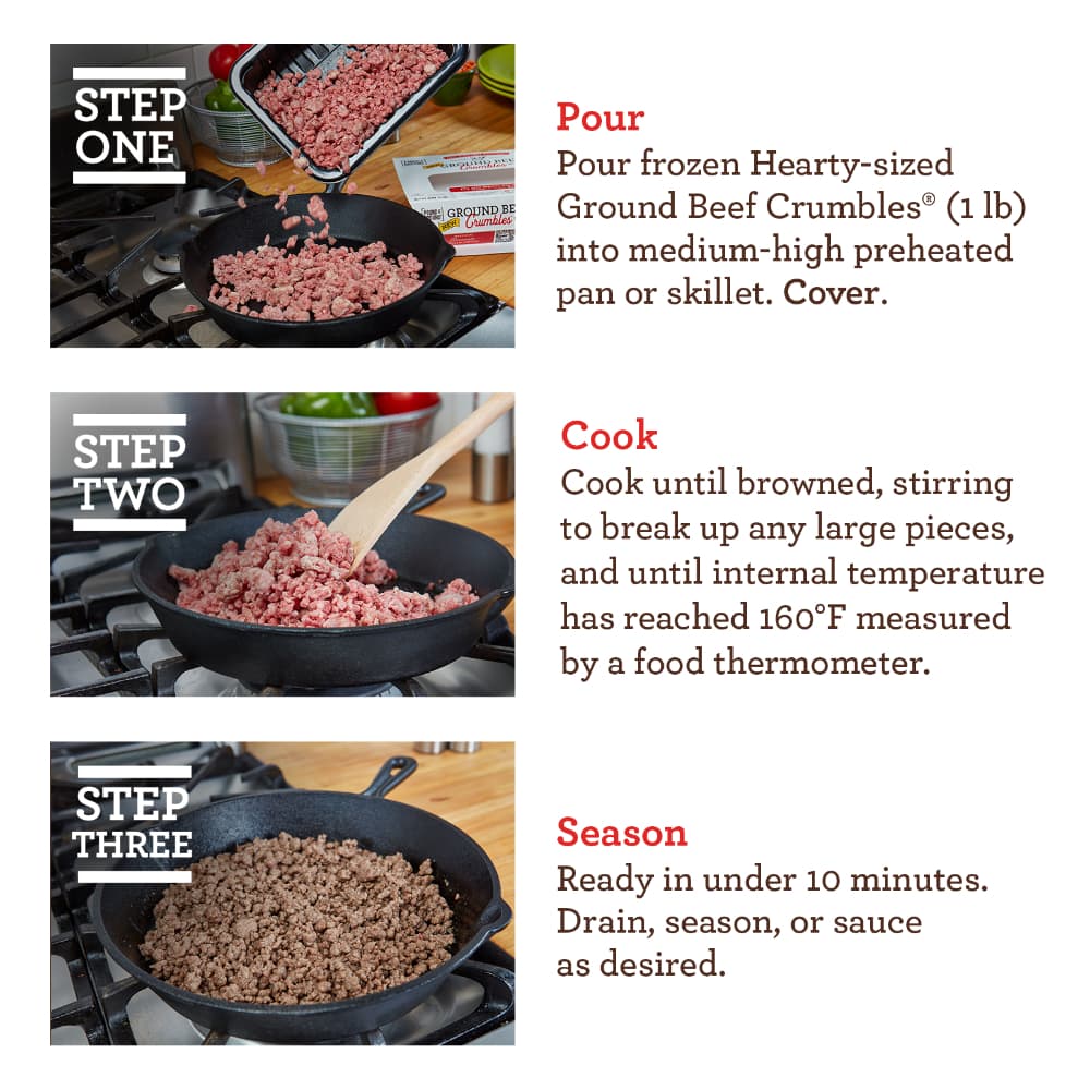 The Easiest Way to Cook and Crumble Ground Beef - Fed & Fit